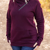 IN STOCK Classic Zoey ZipCowl Sweatshirt - Burgundy FINAL SALE