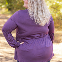 IN STOCK Long Sleeve Sarah Ruffle - Purple FINAL SALE