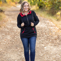 IN STOCK Avery Accent HalfZip Hoodie - Buffalo Plaid