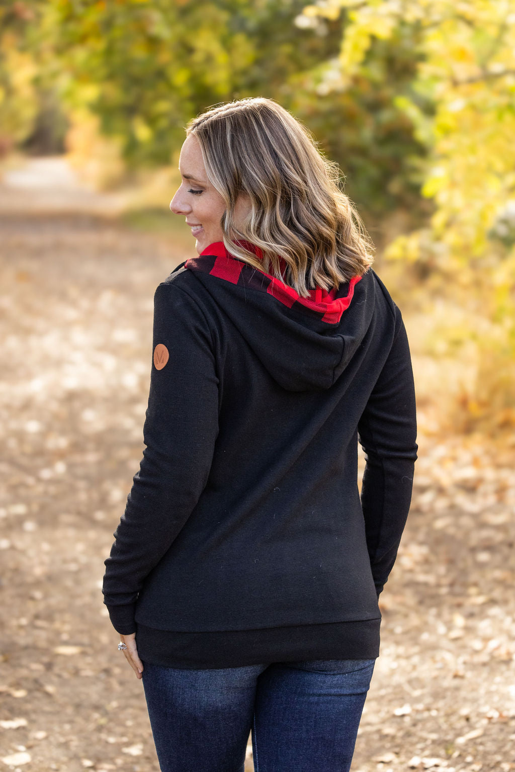 IN STOCK Avery Accent HalfZip Hoodie - Buffalo Plaid