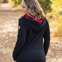 IN STOCK Avery Accent HalfZip Hoodie - Buffalo Plaid