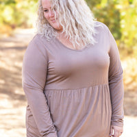 IN STOCK Long Sleeve Sarah Ruffle - Mocha | Women's Top FINAL SALE