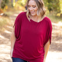 IN STOCK Darcy Dolman Top - Burgundy | Women's Flowy Top FINAL SALE