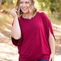 IN STOCK Darcy Dolman Top - Burgundy | Women's Flowy Top FINAL SALE