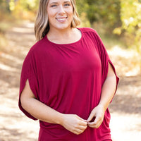 IN STOCK Darcy Dolman Top - Burgundy | Women's Flowy Top FINAL SALE