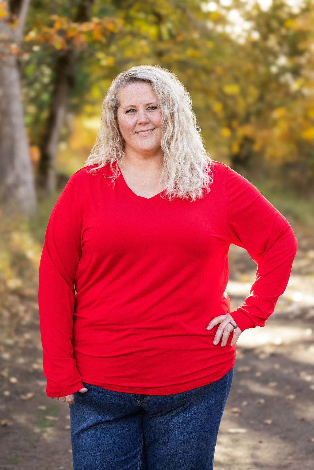 IN STOCK Larissa Long Sleeve - Red