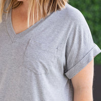 IN STOCK Sierra Pocket Top - Grey