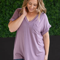 IN STOCK Sierra Pocket Top - Dusty Purple