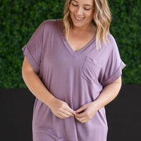 IN STOCK Sierra Pocket Top - Dusty Purple