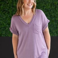 IN STOCK Sierra Pocket Top - Dusty Purple