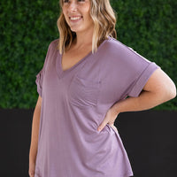 IN STOCK Sierra Pocket Top - Dusty Purple