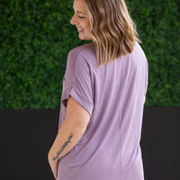 IN STOCK Sierra Pocket Top - Dusty Purple