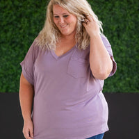 IN STOCK Sierra Pocket Top - Dusty Purple