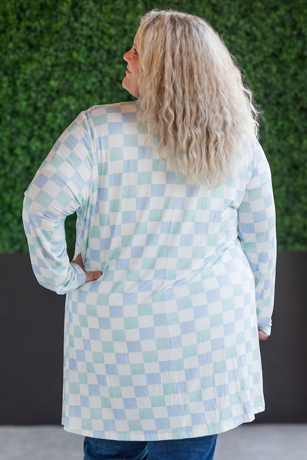 IN STOCK Classic Cardigan - Blue and Mint Checker MM EXCLUSIVE