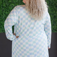 IN STOCK Classic Cardigan - Blue and Mint Checker MM EXCLUSIVE