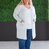 IN STOCK Classic Cardigan - Blue and Mint Checker MM EXCLUSIVE