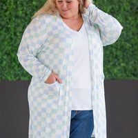 IN STOCK Classic Cardigan - Blue and Mint Checker MM EXCLUSIVE