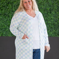 IN STOCK Classic Cardigan - Blue and Mint Checker MM EXCLUSIVE