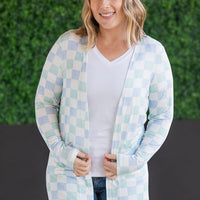 IN STOCK Classic Cardigan - Blue and Mint Checker MM EXCLUSIVE