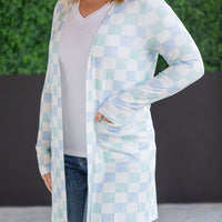 IN STOCK Classic Cardigan - Blue and Mint Checker MM EXCLUSIVE