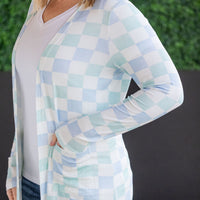 IN STOCK Classic Cardigan - Blue and Mint Checker MM EXCLUSIVE