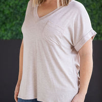 IN STOCK Sierra Pocket Top - Oatmeal