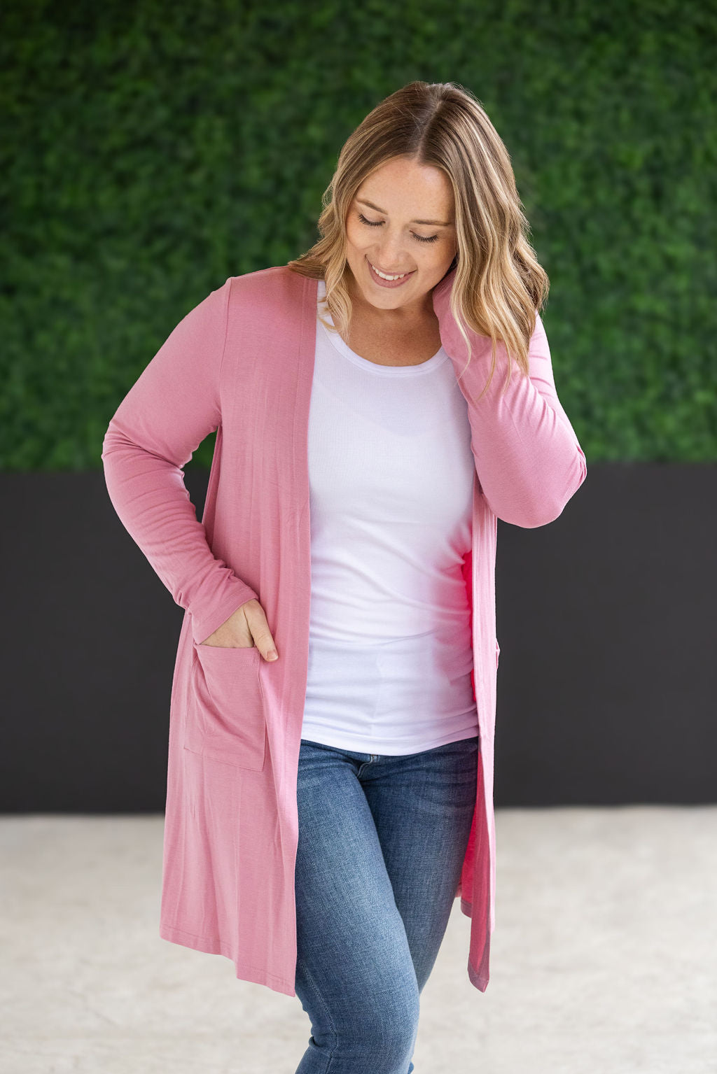 IN STOCK Classic Cardigan - Rose