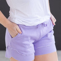 IN STOCK French Terry Stevie Shorts - Lavender