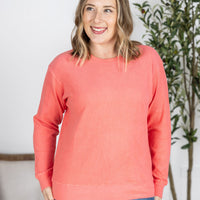 IN STOCK Corrine Ribbed Pullover Top - Coral