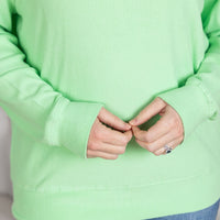 IN STOCK Corrine Ribbed Pullover Top - Lime