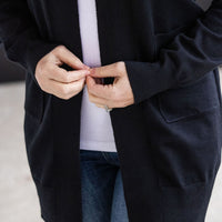 IN STOCK High Pocket Cardigan - Black FINAL SALE