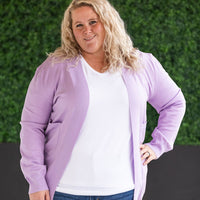 IN STOCK High Pocket Cardigan - Lavender FINAL SALE