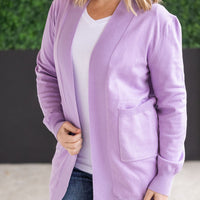 IN STOCK High Pocket Cardigan - Lavender FINAL SALE