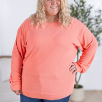 IN STOCK Corrine Ribbed Pullover Top - Coral