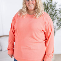 IN STOCK Corrine Ribbed Pullover Top - Coral