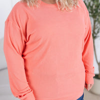 IN STOCK Corrine Ribbed Pullover Top - Coral