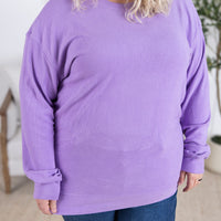 IN STOCK Corrine Ribbed Pullover Top - Purple