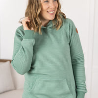 IN STOCK Tatum Textured Pullover Hoodie - Sea Green