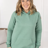 IN STOCK Tatum Textured Pullover Hoodie - Sea Green