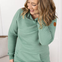 IN STOCK Tatum Textured Pullover Hoodie - Sea Green