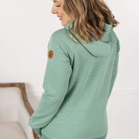 IN STOCK Tatum Textured Pullover Hoodie - Sea Green