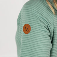 IN STOCK Tatum Textured Pullover Hoodie - Sea Green