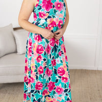 IN STOCK Sydney Scoop Dress - Aqua Floral