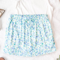 IN STOCK Sienna Skort - Aqua Micro Floral FINAL SALE