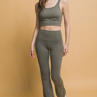 Love Tree High Waist Flare Active Leggings with Side Pockets