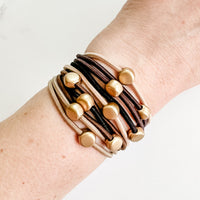 IN STOCK Hair Tie Bracelet Sets - Neutral Gold Accents | Hair Accessories