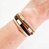 IN STOCK Hair Tie Bracelet Sets - Neutral Gold Accents | Hair Accessories