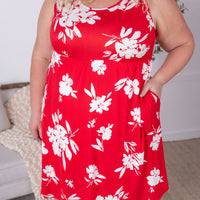 IN STOCK Kelsey Tank Dress - Red Floral FINAL SALE