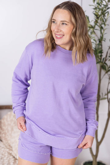 IN STOCK Vintage Wash Pullover - Lavender