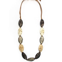 Tagua Long Napo Necklace with Leaves